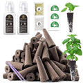105 Pcs Grow Sponges and Hydroponics Plant Food Compatible with Aero Garden and All Brands - Seed Pods Lables and Indoor Plant Fertilizer for Indoor Garden Hydroponics Growing System