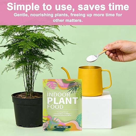 Houseplant Fertilizer, Indoor Plant Food for Potted Houseplants, for Flower & Vegetable Gardens, 7 oz