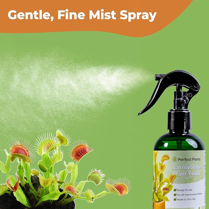 Premium Carnivorous Plant Food Spray by Perfect Plants | Plant Food Foliage Mist for Venus Fly Trap & Other Carnivorous Plants (8oz)