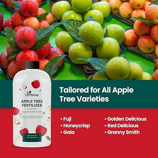 32oz Apple Tree Fertilizer - Makes 32 Gallons of Apple Tree Fertilizer, Nutrient-Rich Plant Food for Fruit Trees - Promotes Strong Branches, Healthy Foliage, and Juicy Apples