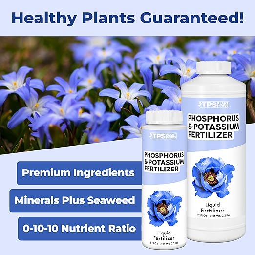 Phosphorus & Potassium Fertilizer – Liquid Bloom Booster for Strong Roots, Better Blooms & Improved Fruit Development, 32 oz