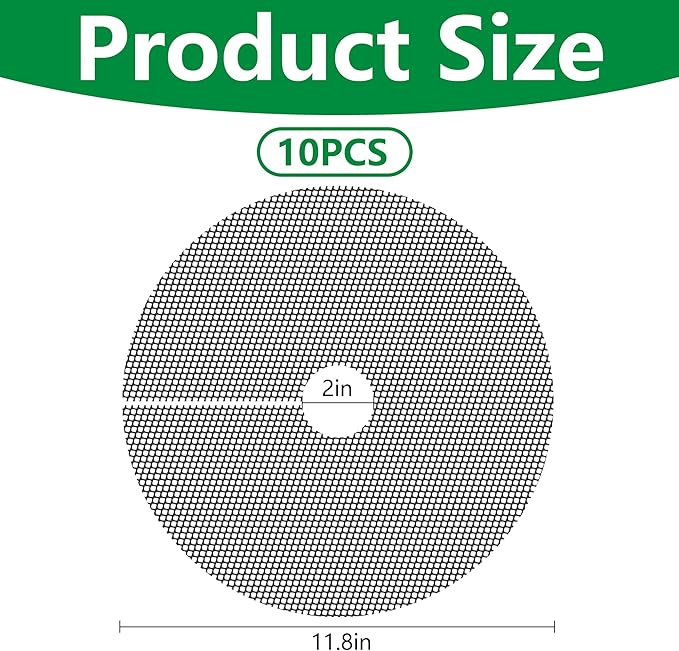 Adnee 10 Pcs 11.8 Inch Plant Pot Grids, Cuttable Plant Pot Soil Covers Protectors from Animals, Indoor Round Planter Pots Soil Guard for Outdoor Garden Plants Protection