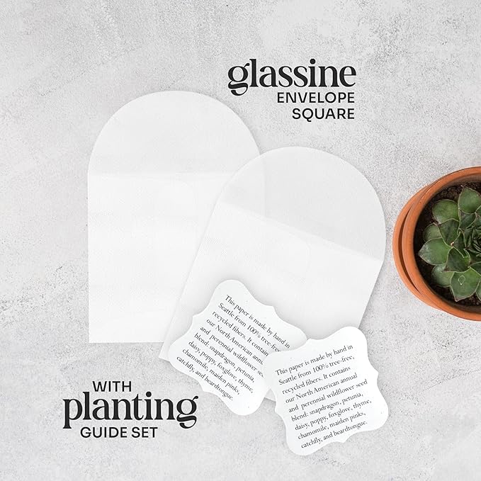 Seed Bloom Wildflower Seed Paper - Set of 24 Purple Butterfly-Shaped with Envelope and Planting Instruction, Writable & Plantable Gift for Mom and Plant Lover, Ideal for Wedding, Memorial, Baby Shower