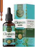 HERBAMAMA Cleavers Herb Tincture - Vegan Natural Detox & Cleanse Support with Cleavers Leaf Extract Drops - Non-GMO, Alcohol & Sugar-Free Liquid Herbal Supplement, 42-Day Supply