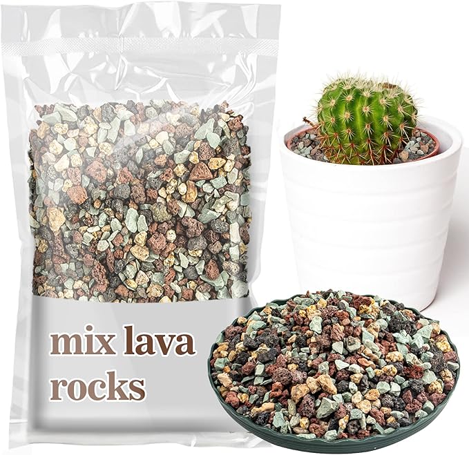 Sukh 1LB Horticultural Succulent Granule Soil - Succulent Rocks Bonsai Mix Lava Rocks Cactus Soil Potting Mix Amendment