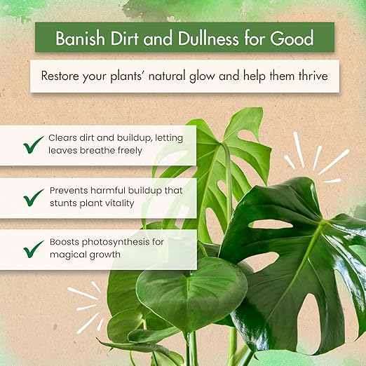 Leaf Shine Spray for Indoor Plants & Outdoor Plants - Plant Leaf Cleaner and Shine, Plant Shine Spray for Real Plants - Promotes Glossy, Vibrant Leaves - Leaf Cleaner for House Plants, 8 fl. oz.