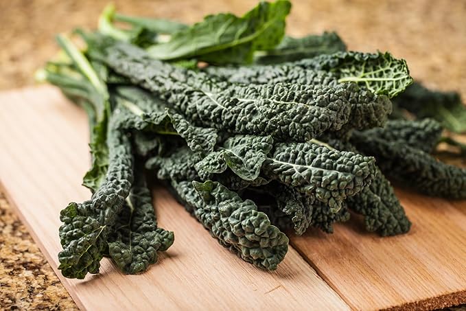 TKE Farms & Gardens - Lacinato Kale Seeds for Planting, 2 Grams, 500+ Heirloom Non-GMO Seeds - Dinosaur Kale, Tuscan Kale, Cold Hardy Superfood for Traditional & Urban Gardens