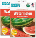 Back to The Roots 100% Organic Heirloom Seeds - Large Watermelon Fruit Value Pack (3.4g Total)