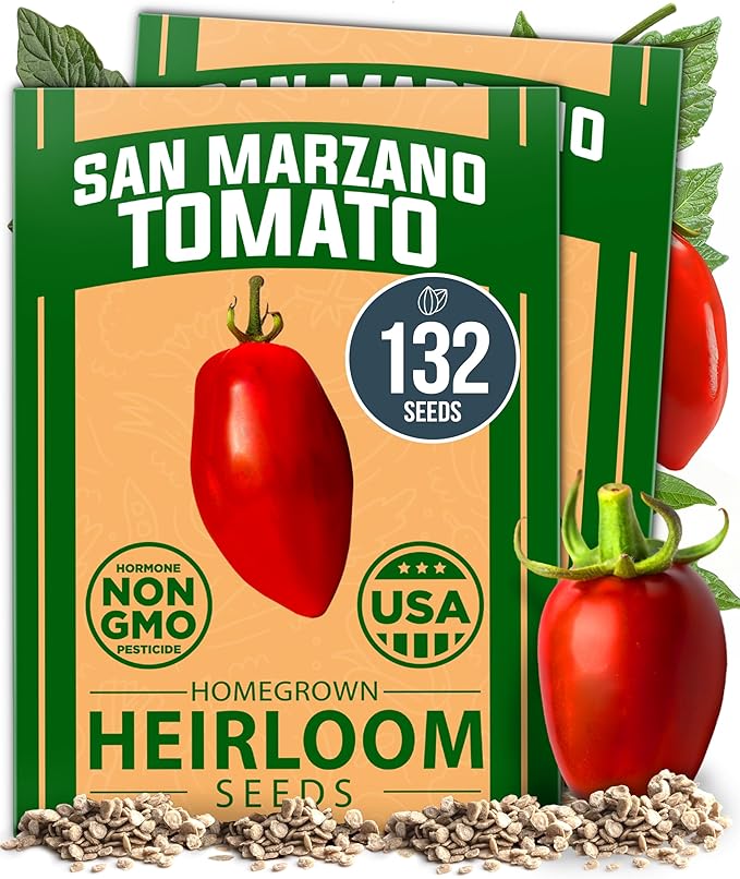 HOME GROWN Vegetable Garden Seeds Kit – 3,682+ Non-GMO USA Seeds – San Marzano Tomato, Parris Island Romaine Lettuce, Persian Cucumber & Pepper – Indoor/Outdoor High Germination Veggie Variety