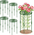 4 Pack Peony Cages and Supports, 11.8" D x 25" H Plant Supports for Outdoor Plants, Peony Support Cage Flower Support Rings, Plant Support Ring for Rose Tomato Hydrangea Strawberry
