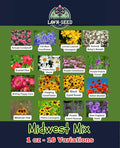 Midwest Wildflower Mix (1oz) Sprinkle a Little Magic—Our Shade, Perennial, Hummingbird, Deer-Resistant, and Other mixes Bring Vibrant Color and pollinator Joy to Any Space.