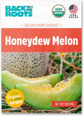 Back to The Roots 100% Organic Seed Packet - Honeydew Melon 'Green Flesh' 800mg