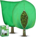 2Pack Winter Plant Covers Freeze Protection - 71" x 63" Large Thickened Frost Blankets for Plants Fruit Tree Shrubs Cloth Protector Drawstring Bags Jacket for Outdoor Plants (3.2 oz/yd²)