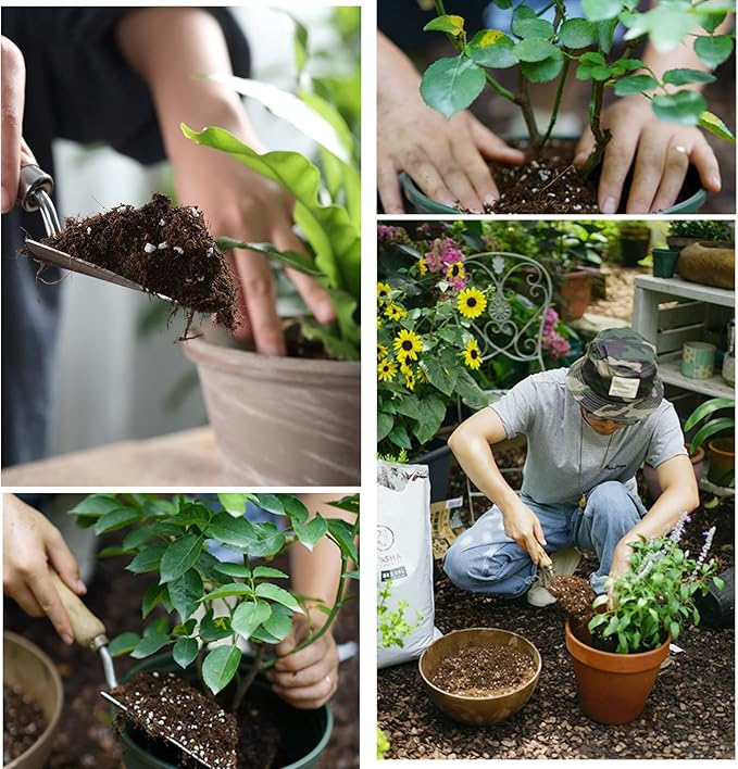 Organic Potting Soil Mix for All Indoor & Outdoor Small Containers Including Herbs, Vegetables, and Flowers 2 qt