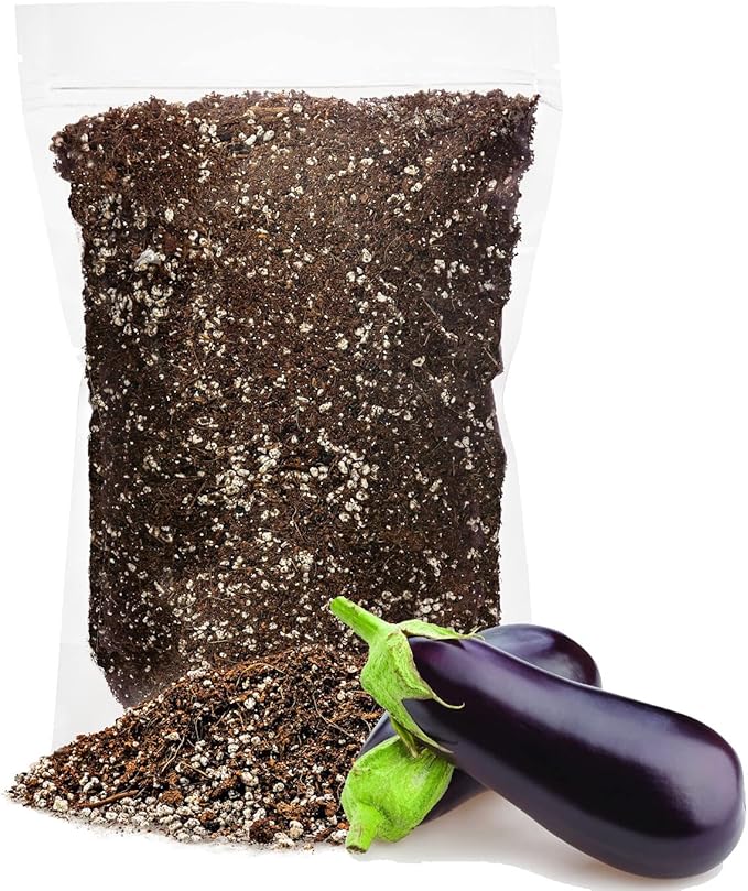 GARDENERA Premium Organic Potting Soil for Eggplants - (4 Quart Bag)
