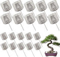 YBB 50 Pcs Stainless Steel Bonsai Fertilizer Baskets, 2 Size Cylindrical Bonsai Fertilizer Box Container Planting Nutrition Cups for Succulent, Orchid, Potted Plants