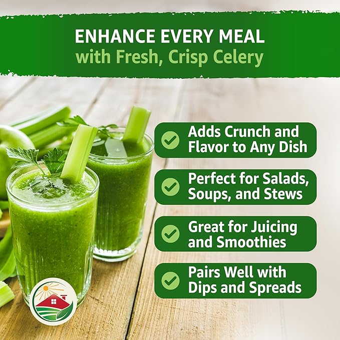 TKE Farms & Gardens - Utah 52-70 Celery Seeds for Planting, Heirloom, Non-GMO, 2500+ Seeds, 1g Packet, Ideal for Fall & Winter Vegetable Gardens, Includes Growing Instructions