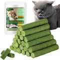 PawsGear 120g/4.23oz Cat Grass Teething Stick Hairballs,Chew Sticks for Cats,Catnip Toys Sticks Indoor Kitten Chew Stick (Green)