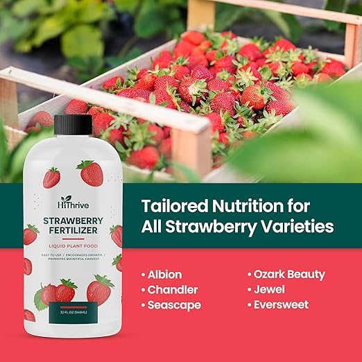 32oz Strawberry Fertilizer - Makes 32 Gallons of Fruit Tree Fertilizer for Strawberries, Liquid Plant Food Outdoor, Ideal Strawberry Plant Food for Lush Growth & Bigger, Sweeter Strawberries