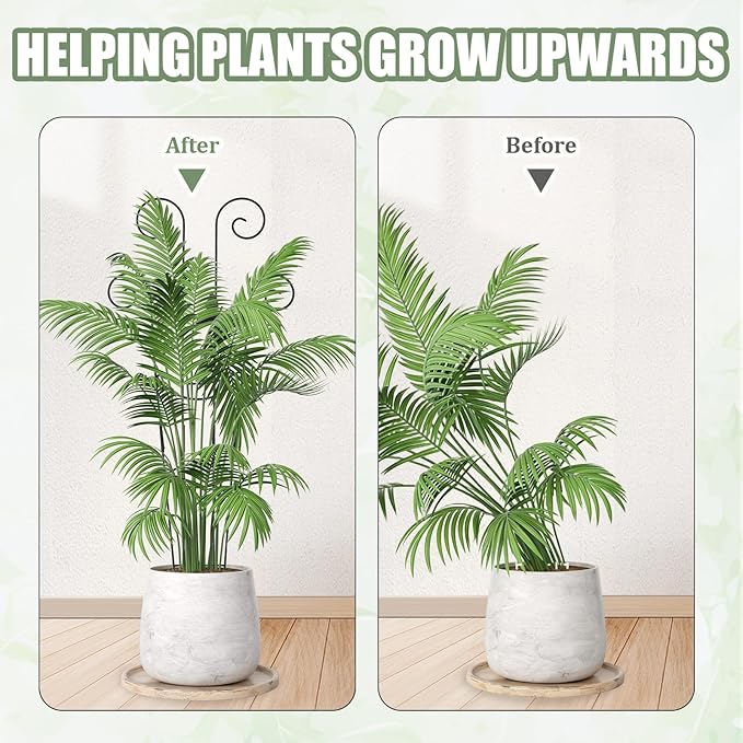 2 Set 30In Taller Plant Trellis for Climbing Plants, Monstera Plant Support Stakes for Outdoor Plants, Expandable Metal Trellis for Potted Plants Climbing Stakes for Garden Vines Flowers(Butterfly)
