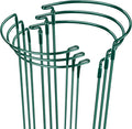 Plant Supports Stakes 6PCS, Half Round Metal Garden Stakes Plant Support For Peony Cages and Supports,Green Plant Support Ring Border for Outdoor Indoor Plants, Hydrangea (10" W x 16" H, 6 PCS)