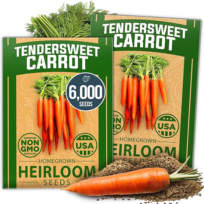 HOME GROWN 𝗨𝗦𝗔 𝗣𝗥𝗘𝗠𝗜𝗨𝗠 Persian Cucumber Seeds 50 & Cherry Belle Radish 800 & Tendersweet Carrots 6000 & Buttercrunch Lettuce 3950
