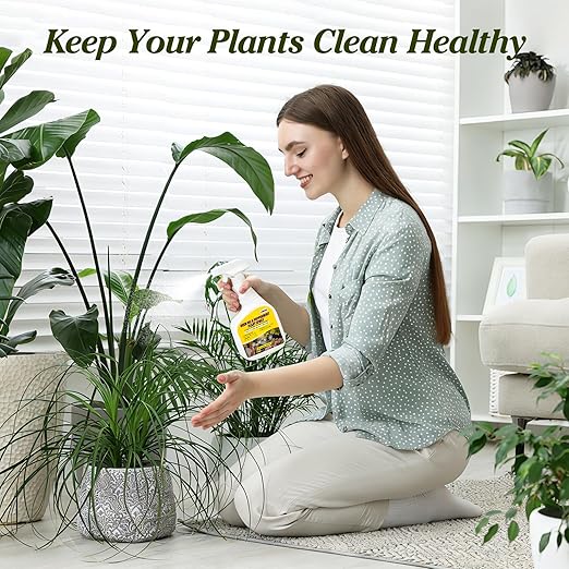 Neem Oil & Peppermint Plant Spray – Natural Leaf Shine with Natural Essential Oils for Indoor & Outdoor Use,Simple Ready-to-Use Plant Spray for Gardens, Houseplants- 16 oz