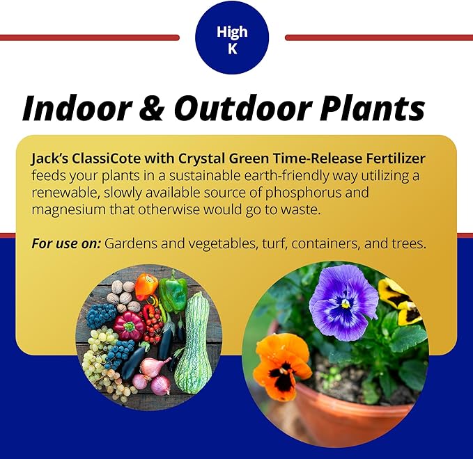 Jack's Classic 15-8-23 ClassiCote with Crystal Green Time-Release Fertilizer, 2lbs