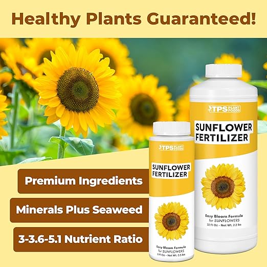 Sunflower Fertilizer – Liquid Plant Food for Bigger Blooms, Strong Stems & Vibrant Flower Color, 8 oz