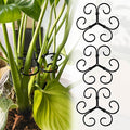 4PCS Metal Heart Stakes for Indoor Plants, 4.1 * 3.7 in Stackable Monstera Stem Support Hook for Growth, Stabilizer for Leaves & Adjustable Clamp Set Accessories for Climbing Plants (Heat)