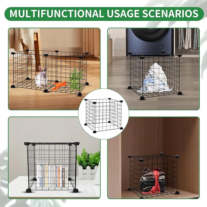 DYAUS 4 Packs Plant Protectors from Animals, Plant Cages for Outdoor Plants, 20Pcs 12"x12" Metal Plant Covers from Animals, Heavy Duty Chicken Wire Cloche, Garden Cloches to Keep Animals Out