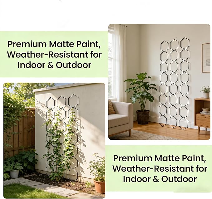 Wall Trellis Indoor, Garden Trellis Plant Accessories Sturdy Wall Trellis for Indoor Climbing Plants, Practical Plant Accessories with Stable Support for Pothos, Ivy, Monstera & More Houseplants