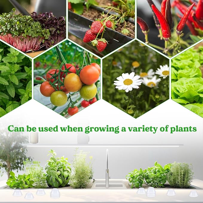 50 Pcs Humidity Domes for Plants Outer Diameter 4.7 cm/1.85 inch Replacement Grow Dome Hydroponic Cups Seed Starting for Growing Basket, Greenhouse, Hydroponic Growing System Flower Transparent