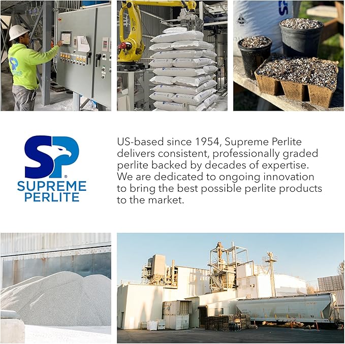 Supreme Perlite Coarse Horticultural Perlite for Potting Soil, Seed Starting, Propagation, Organic Gardening & Soil Aeration, 4 Cu Ft Bag