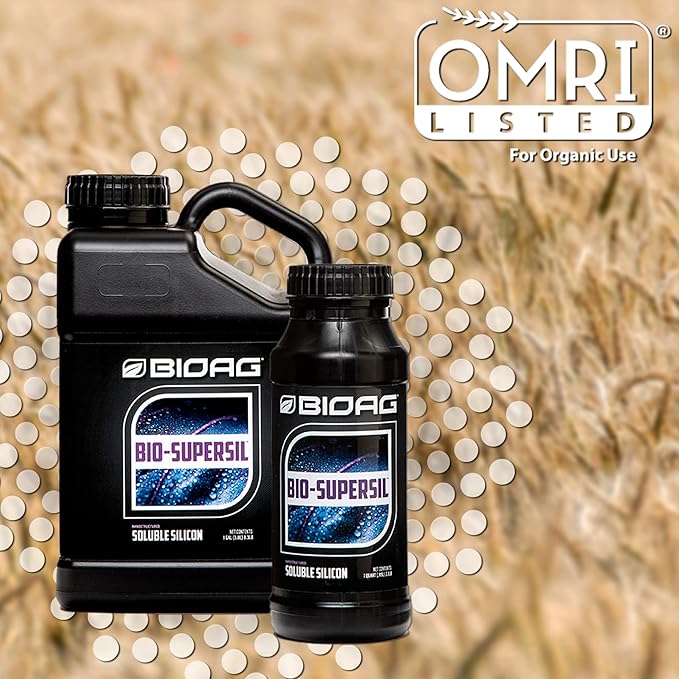 BioAg Bio-SuperSil Soluble Silicon Fertilizer (1 Quart) for Plant Growth Soil Health nanostructured Silica hydroponic Gardening Fertilizer Organic