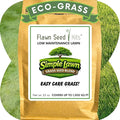Flawn Seed Kits Simple Lawn Mow Less Fine Fescue Grass Seed, 2 lbs, Low Maintenance, Shade Tolerant, Covers up to 1000 Sqft