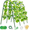 Cucumber Trellis for Raised Bed, 50''x48'' U-Shape Garden Trellis for Climbing Plants Outdoor, Metal Arch Plant Support, Vegetables Trellis for Squash Grape Pea Bean Vines Flower