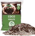 Coco Coir Perlite Mix - Retain Moisture, Improve Drainage & Aeration - Coco Peat Perlite Potting Mix, Loose Organic Potting Soil for Indoor Plants, 10 Quarts