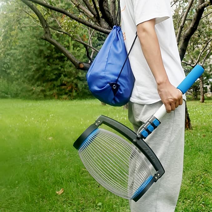 Zozen Nut Gatherer, Pecan Picker Upper, Walnut Picker Upper Roller, Side Opening Dump/Also Apply to Hickory Nuts, Chestnuts, Buckeyes, Golf, Butternuts, Objects Size 3/4'' to 2''; 1.5 Gallon