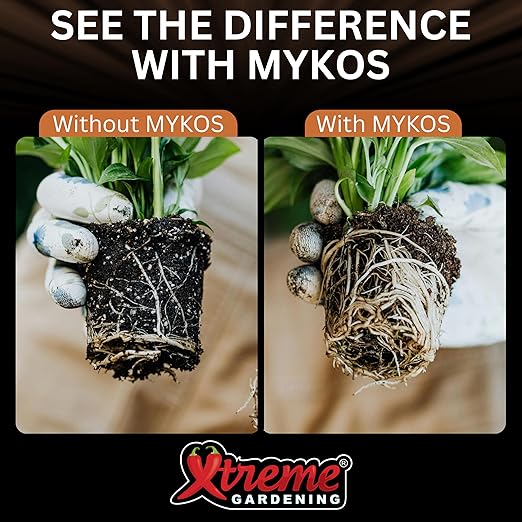 Xtreme Gardening Mykos WP Mycorrhizae Powder 4 oz – Organic Mycorrhizae for Plants – Mycorrhizal Fungi Root Stimulator for Plants – Ideal for Seedlings, Transplants, Bare-Root Trees & Hydroponics