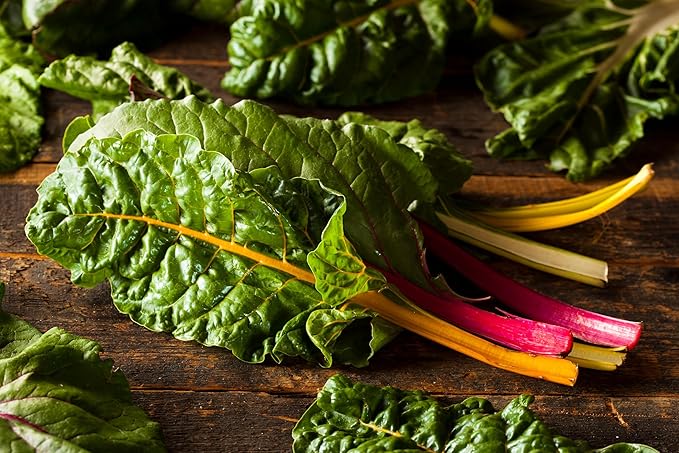 TKE Farms & Gardens - Rainbow Swiss Chard Seeds for Planting, 175+ Heirloom Non-GMO Seeds, Vibrant Mix of Red, Pink, Gold and Green Stems, Sweet Tender Leaves, Nutritious, Easy-to-Grow Garden Favorite