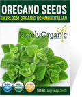 Organic Common Italian Oregano Seeds - USDA Organic, Non-GMO, Open Pollinated, Heirloom (1 Packet - 500 MG - Approx 450 Seeds)