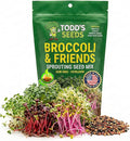 Todd's Seeds Broccoli and Friends Sprouting Seed Mix: Broccoli, Crimson Clover, Red Radish, Alfalfa, Non-GMO, Chemical Free, High Germination (1/2 Pound)