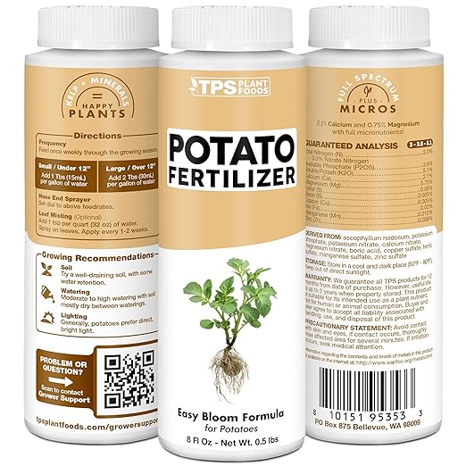 Potato Fertilizer – Liquid Plant Food for Bigger Tubers, Stronger Roots & Vigorous Plant Growth, 32 oz