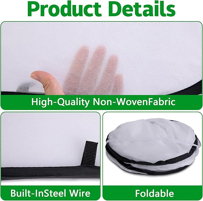 39" x 17" x 17" Pop up Rectangular Frost Protection Plant Cover, Winter Garden Plants Freeze Protection Tent, Warm Garden Bed Plant Protector Enclosure for Snow Frost Protection Indoor & Outdoor