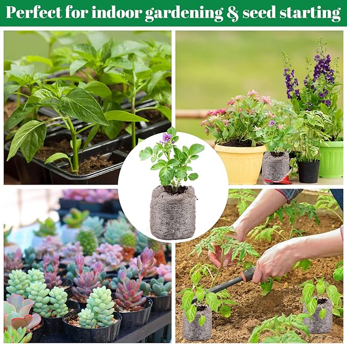 Legigo 300 Pcs 40mm Seed Starter Peat Pellets for Seedlings- Compressed Seed Starter Pods Seed Starting Pellets Plugs Soil Peat Pods for Starting Seeds, Garden Planting Herb Flower Vegetables