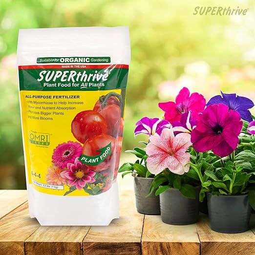 SUPERthrive Organic All-Purpose Plant Food, Solid Granular 4-4-4 (3 Pack)