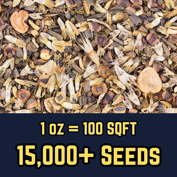 Bee Wildflower Mix (1oz) Sprinkle a Little Magic—Our Shade, Perennial, Hummingbird, Deer-Resistant, and Other mixes Bring Vibrant Color and pollinator Joy to Any Space.