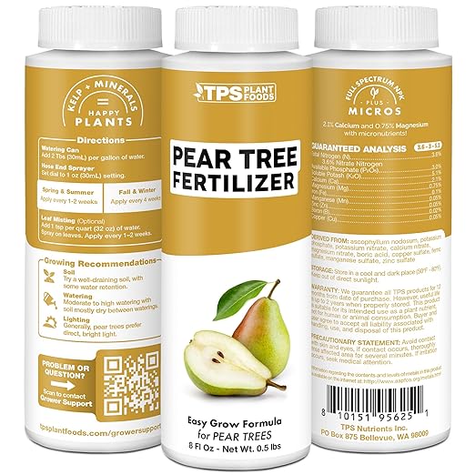 Pear Tree Fertilizer – Liquid Plant Food for More Fruit, Better Flowering & Stronger Root Development, 32 oz