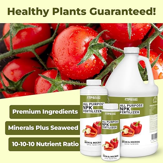 All Purpose NPK Fertilizer – Complete Liquid Plant Food for Balanced Nutrition, Vigorous Growth & Strong Root Development, 32 oz